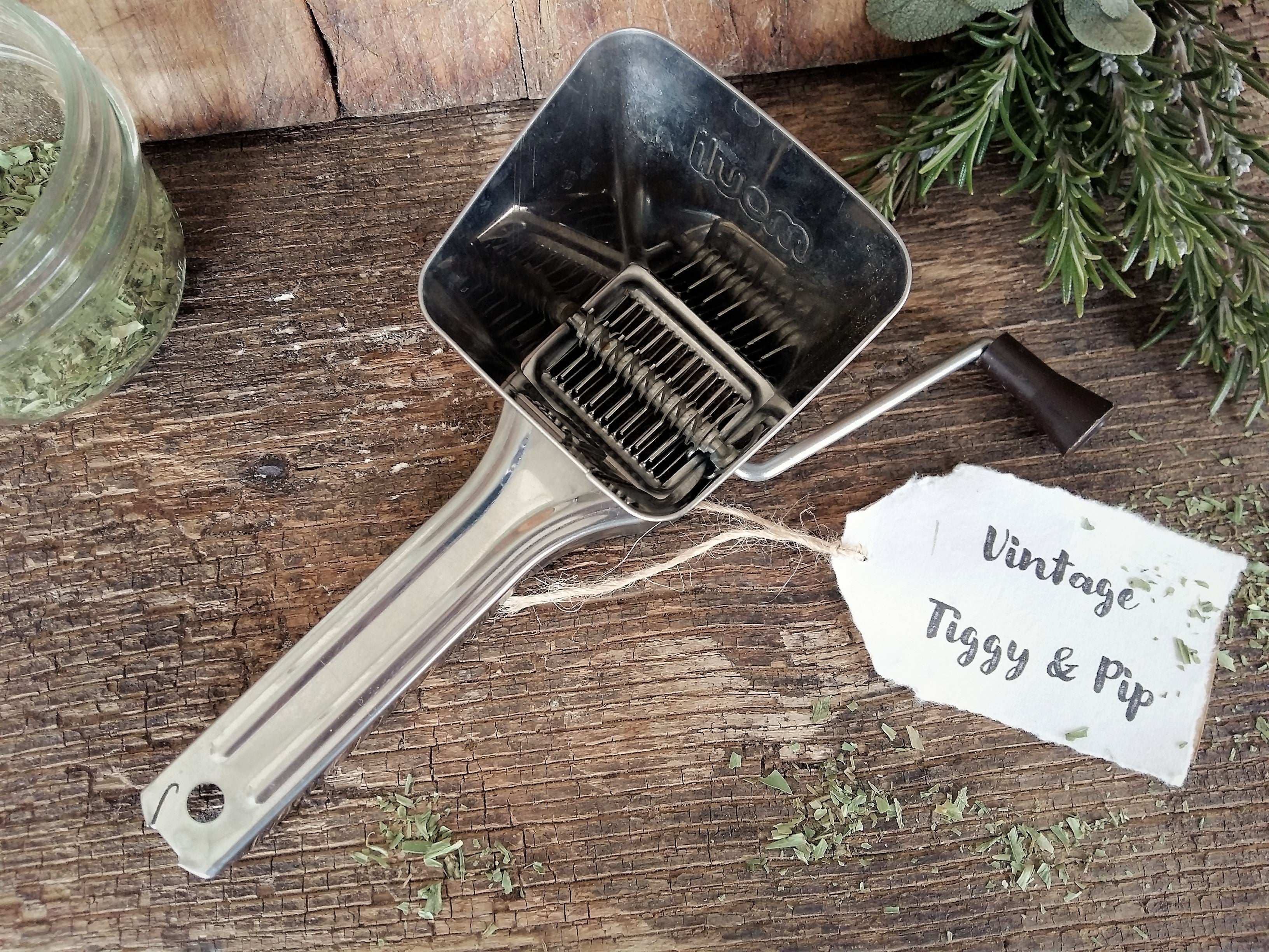 Herb Grinder. Mouli Mint/Parsley Herb Chopper. by Tiggy and Pip