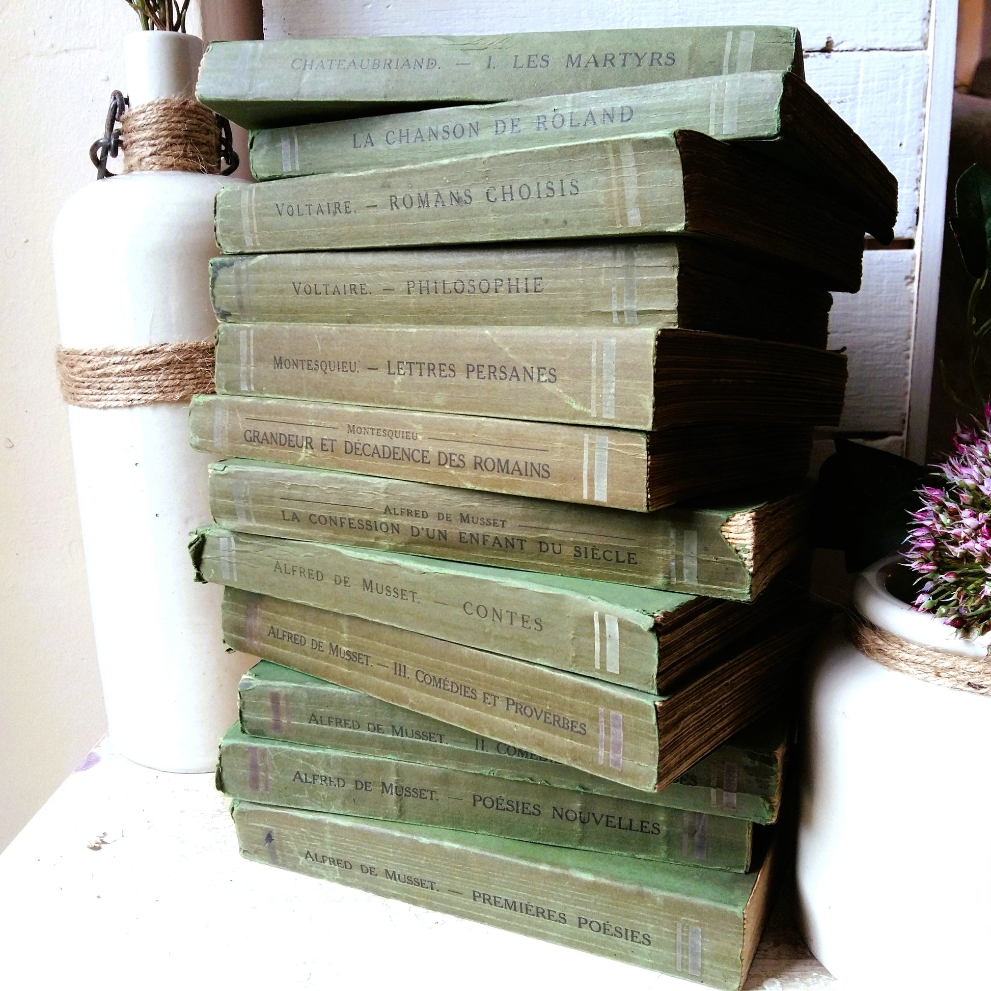 Green Book Stack of Classic French Literature from Tiggy & Pip - Just €180! Shop now at Tiggy and Pip