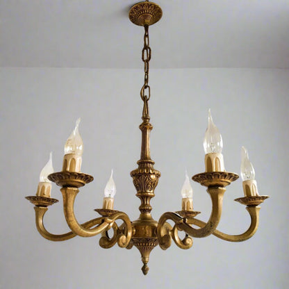 Antique, Heavy, Bronze 6 Arm Chandelier from Tiggy & Pip - Just €460! Shop now at Tiggy and Pip