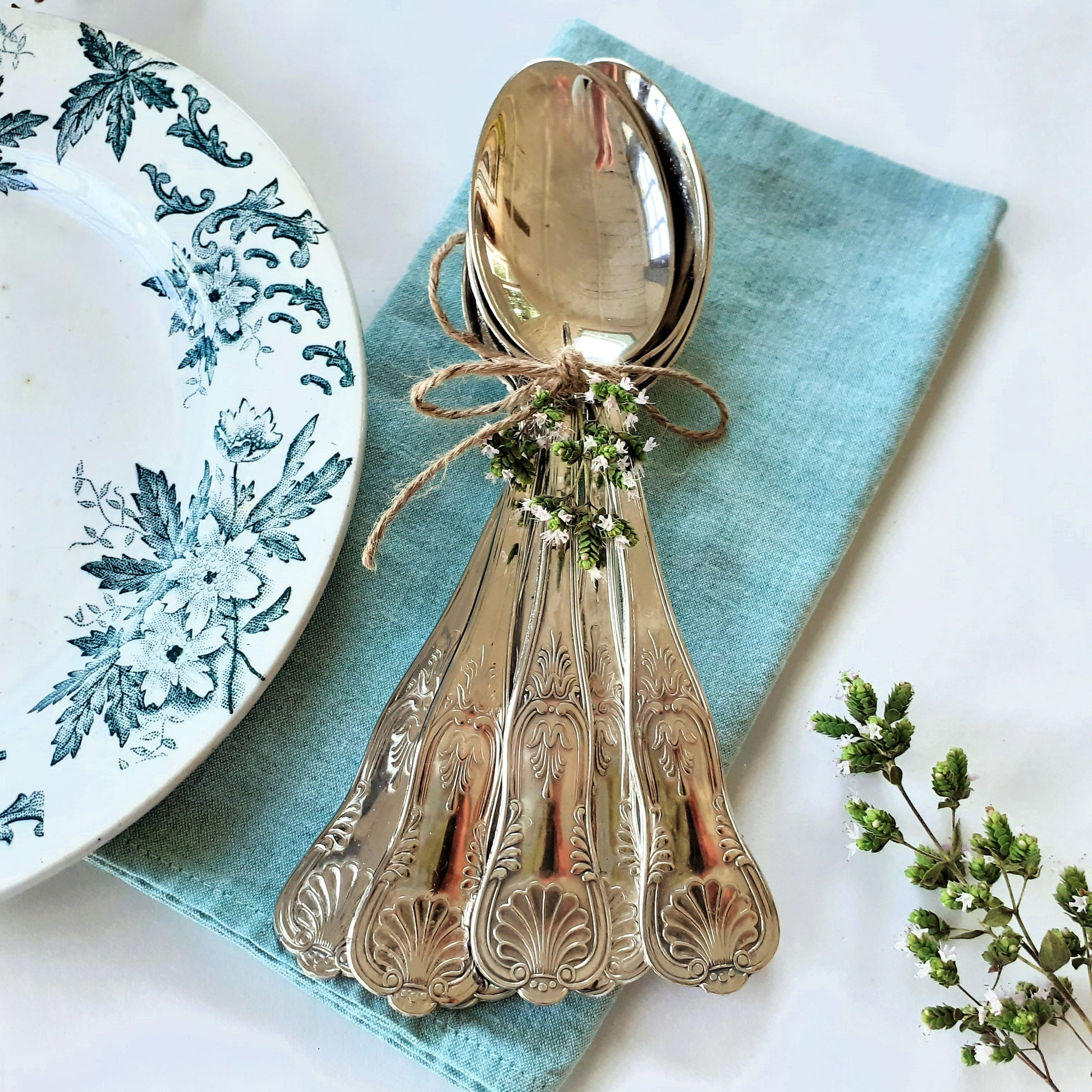 Set of 6 Silver Plated Dessert Spoons from Tiggy & Pip - Just €54! Shop now at Tiggy and Pip