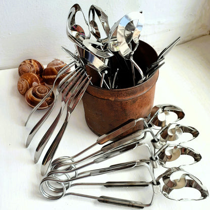 16 Piece Escargot Cutlery Set. Snail Tongs and Forks from Tiggy & Pip - Just €120! Shop now at Tiggy and Pip