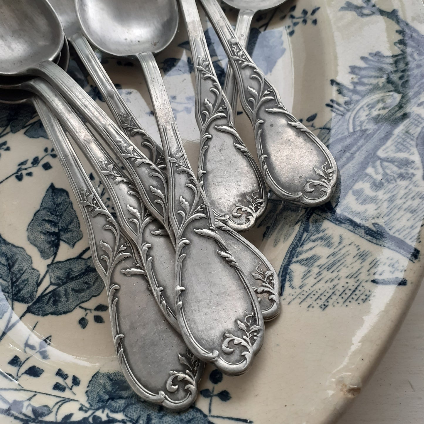8 Antique Spoons. Rococo Style Dessert Spoons from Tiggy & Pip - Just €88! Shop now at Tiggy and Pip