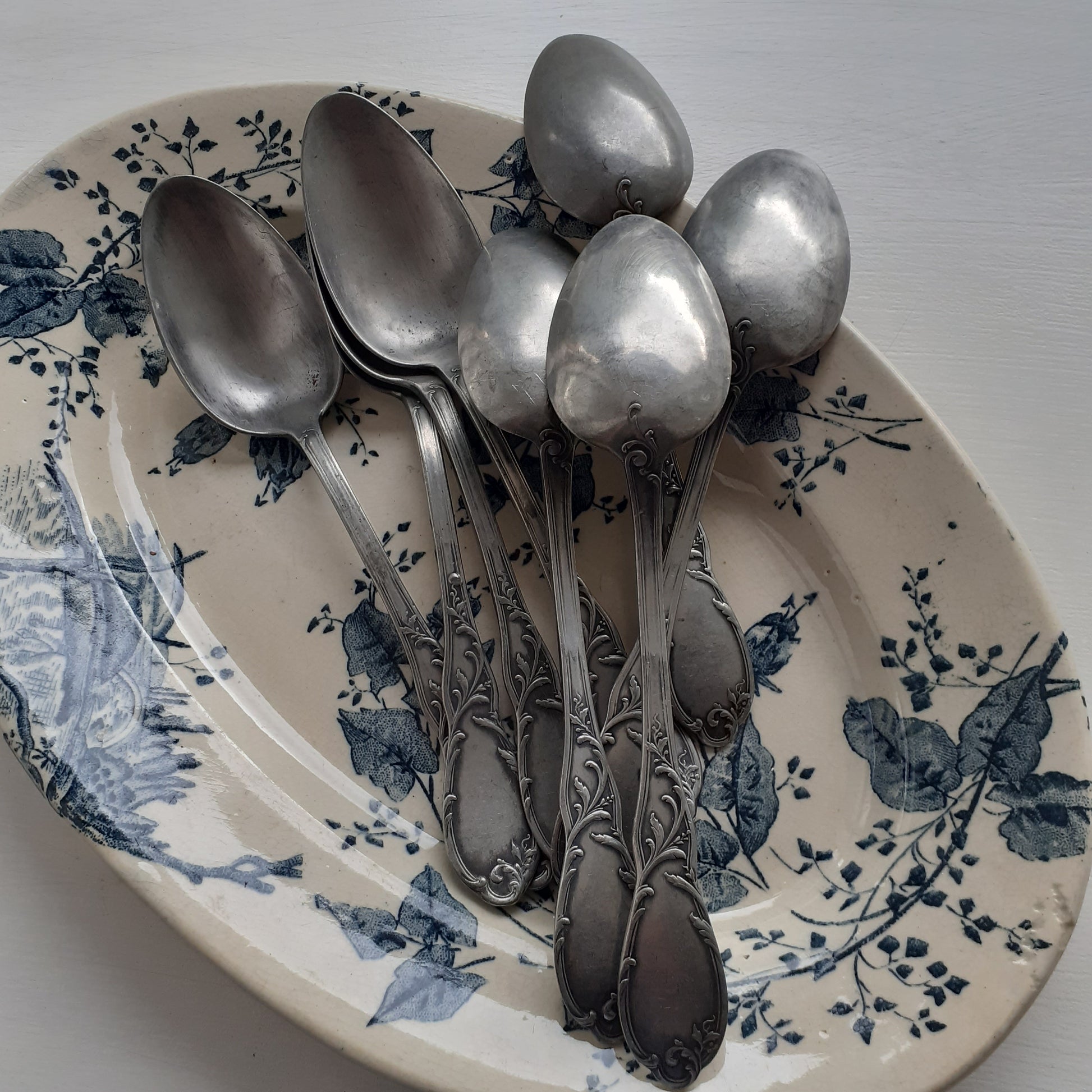 8 Antique Spoons. Rococo Style Dessert Spoons from Tiggy & Pip - Just €88! Shop now at Tiggy and Pip