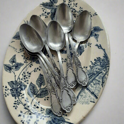 8 Antique Spoons. Rococo Style Dessert Spoons from Tiggy & Pip - Just €88! Shop now at Tiggy and Pip