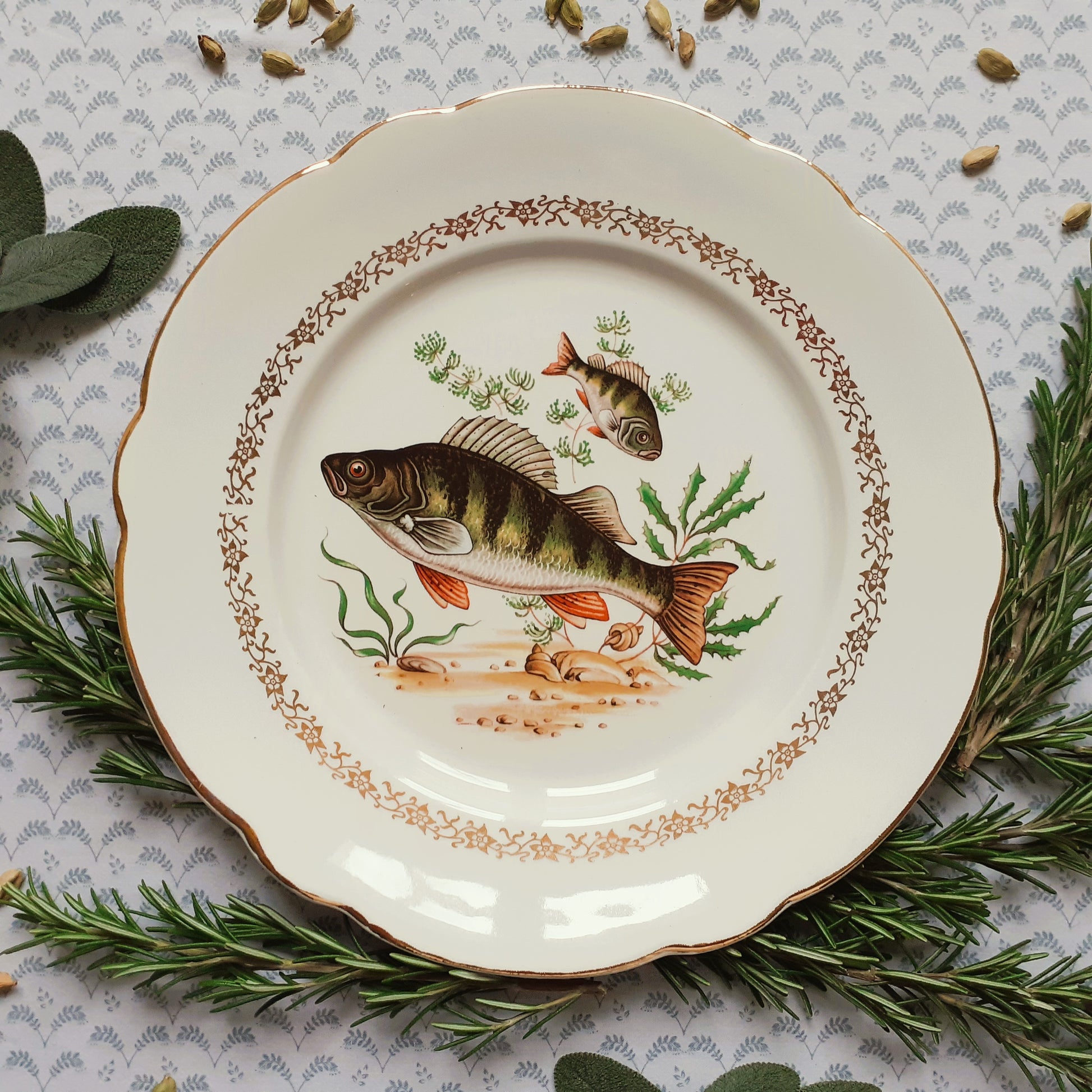 NINE Mix and Match Vintage Fish Plates from Tiggy and Pip - Just €216! Shop now at Tiggy and Pip