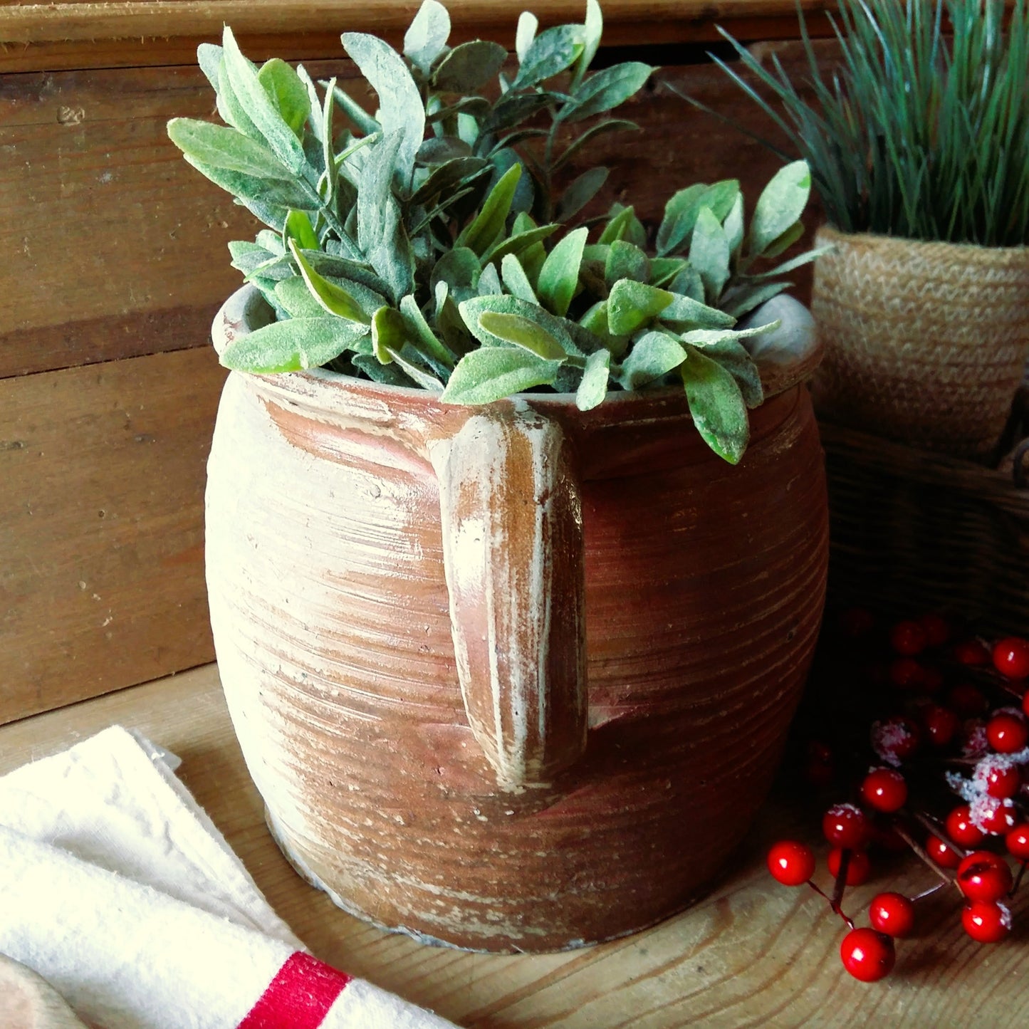 Antique Stoneware Crock Pot with Pouring Lip from Tiggy & Pip - Just €120! Shop now at Tiggy and Pip