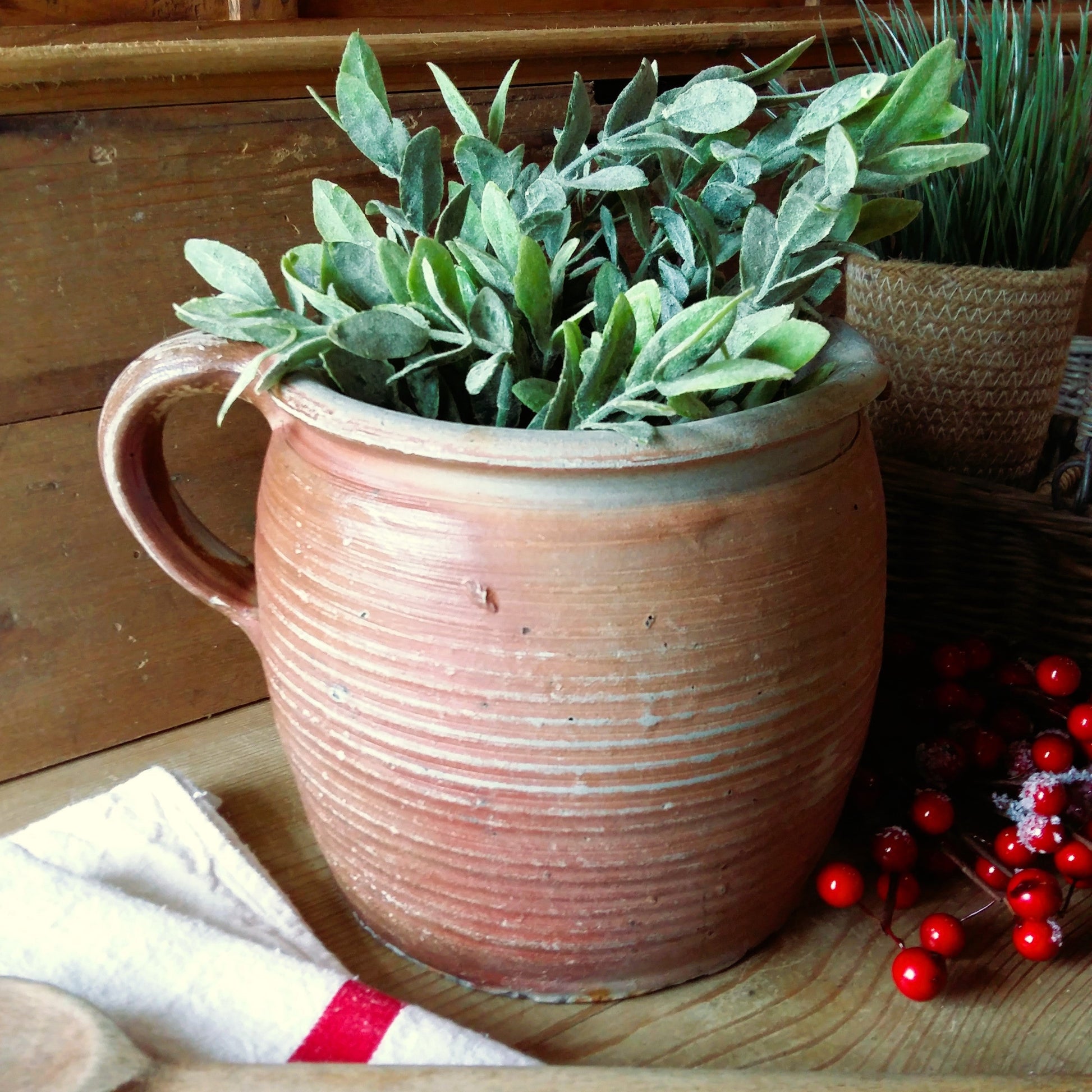 Antique Stoneware Crock Pot with Pouring Lip from Tiggy & Pip - Just €120! Shop now at Tiggy and Pip