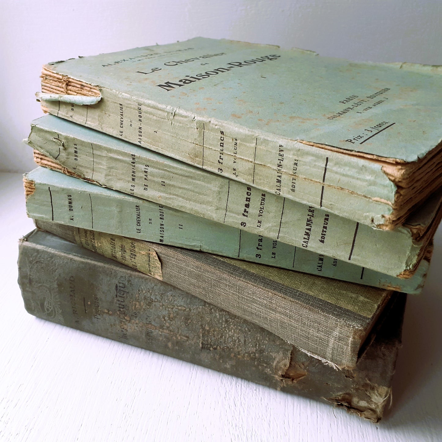 Antique, Duck Egg Blue, French Book Stack from Tiggy & Pip - Just €140! Shop now at Tiggy and Pip