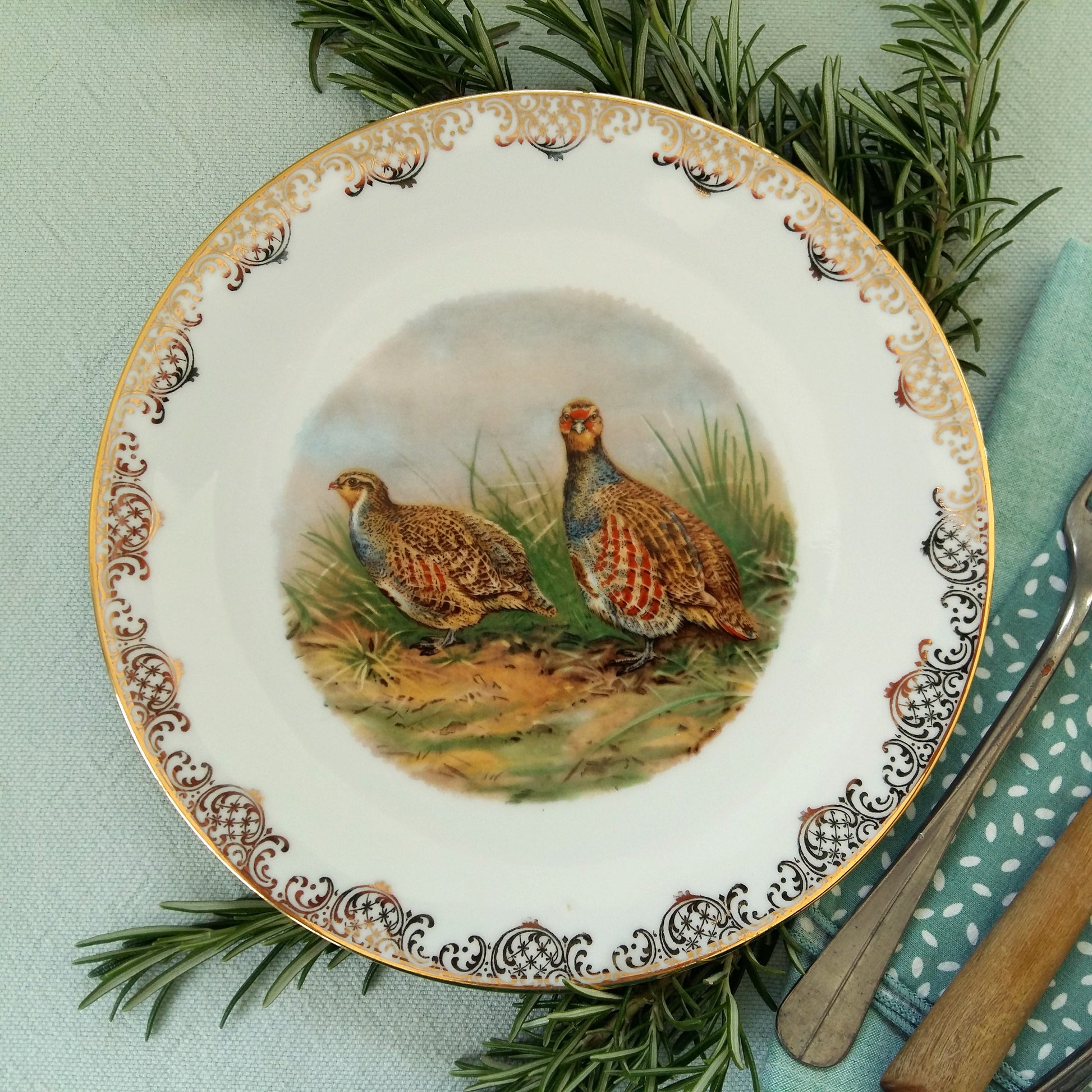 Game Bird Dinnerware Set. Limoges Porcelain from Tiggy & Pip - Just €320! Shop now at Tiggy and Pip