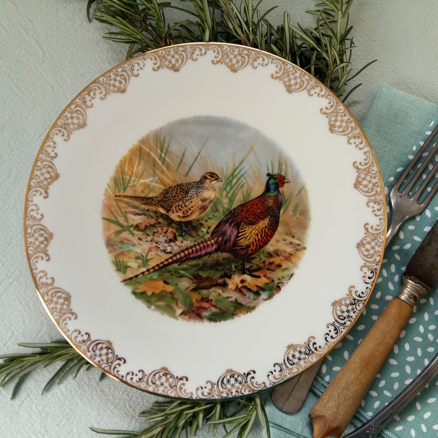 Four Game Bird Plates. Limoges Porcelain from Tiggy & Pip - Just €320! Shop now at Tiggy and Pip