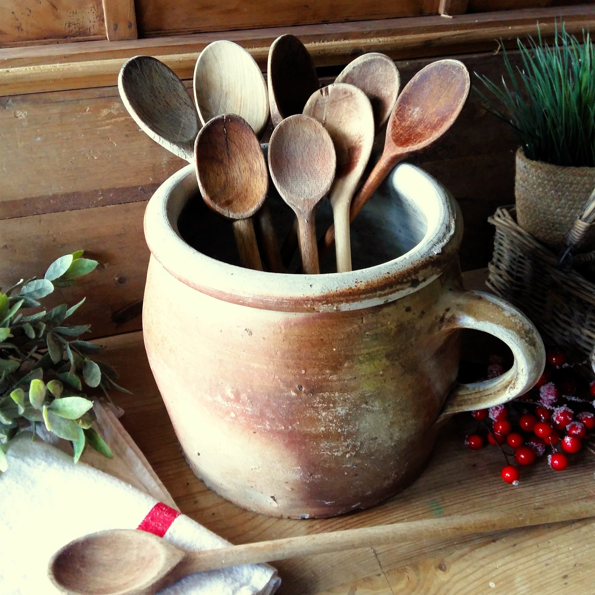 Huge Antique Stoneware Confit Pot. Crock Pot from Tiggy & Pip - Just €169! Shop now at Tiggy and Pip