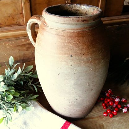 Huge Tall Antique Confit Pot. Crock Pot from Tiggy & Pip - Just €179! Shop now at Tiggy and Pip