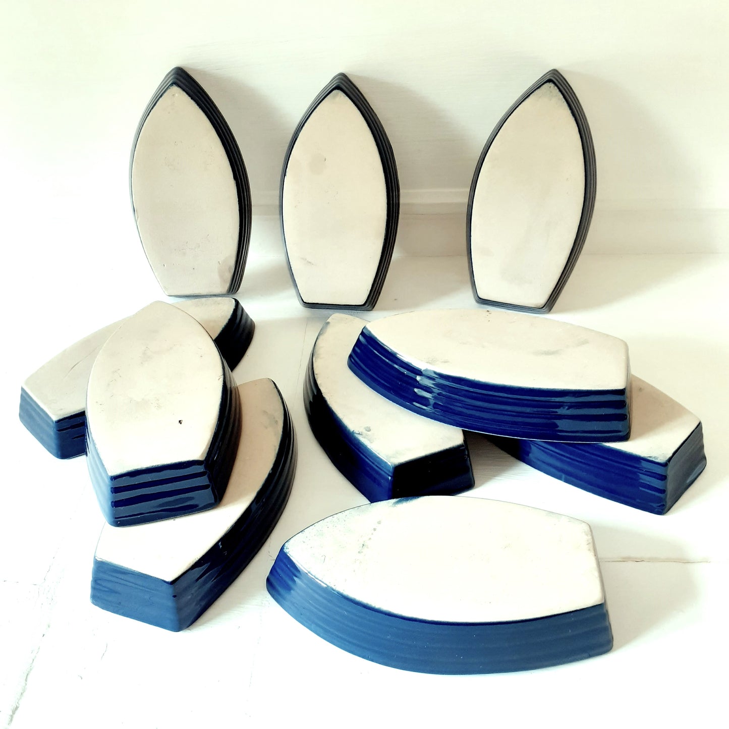 TEN Blue & White Boat Shaped Dishes from Tiggy & Pip - Just €98! Shop now at Tiggy and Pip