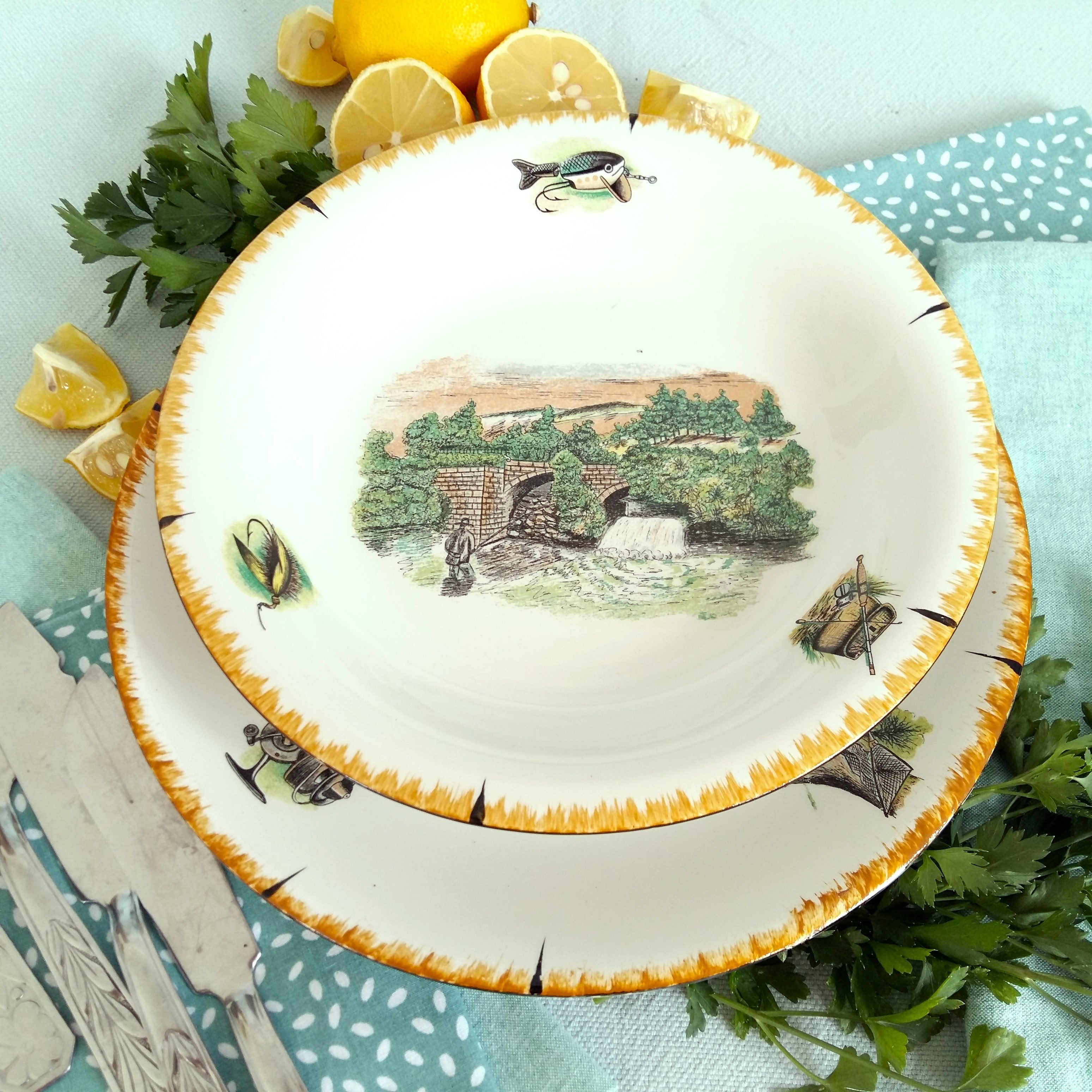 1950s dinner outlet plates