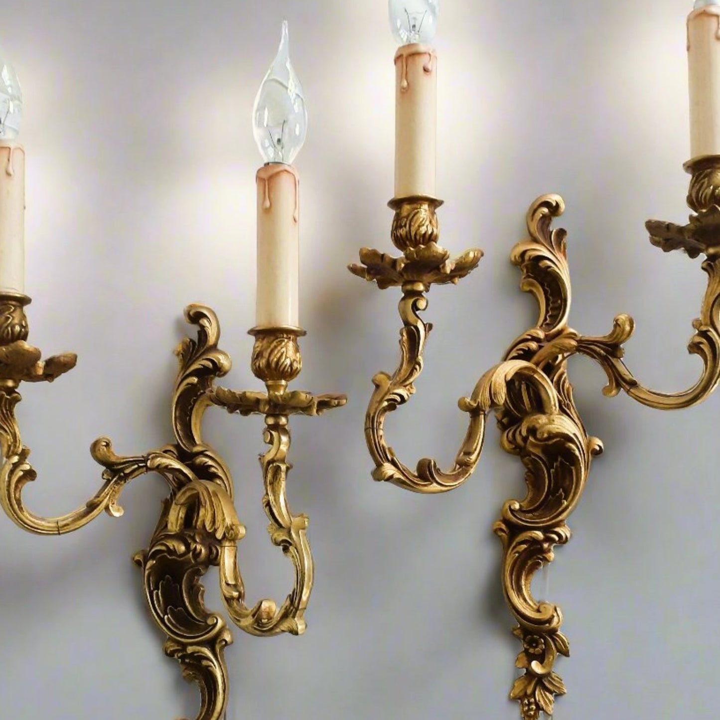 Pair of Heavy Bronze 2 Arm Wall Lights from Tiggy & Pip - Just €360! Shop now at Tiggy and Pip