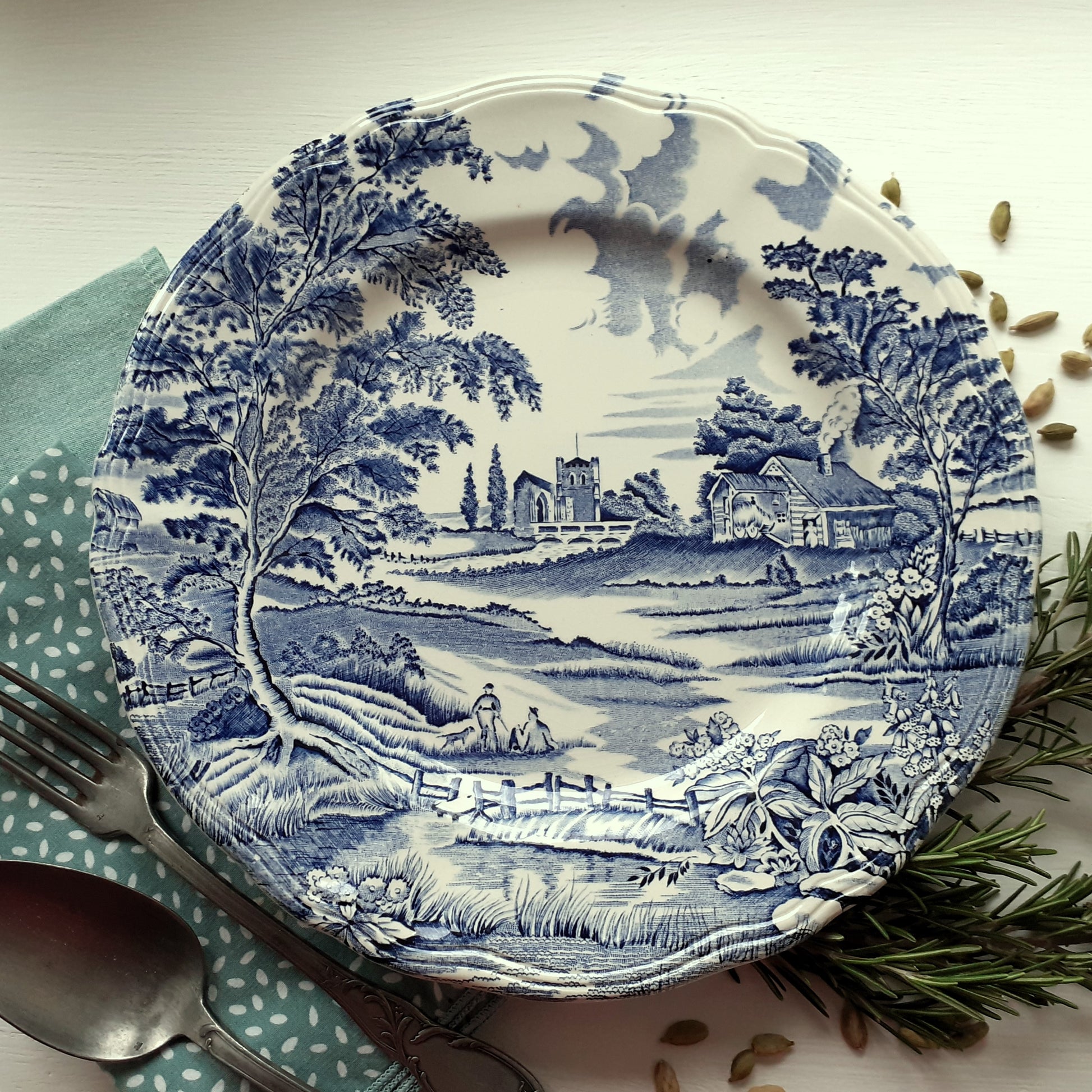 8 Mismatched Blue and White Plates/Dishes from Tiggy & Pip - Just €199! Shop now at Tiggy and Pip