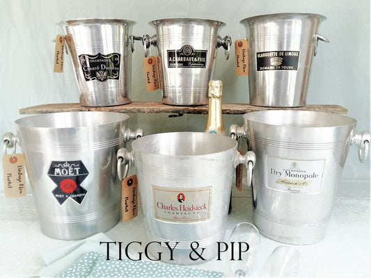 Champagne Jacquart Ice Bucket. Champagne Cooler. by Tiggy and Pip