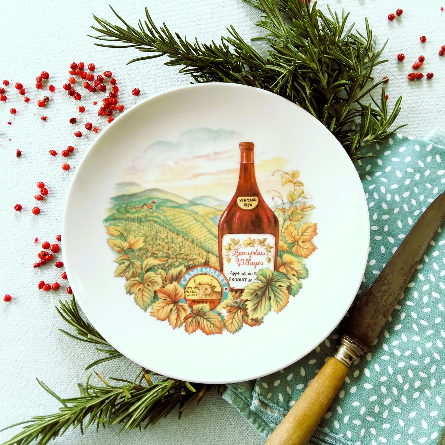 Set of Six French Wine and Cheese Party Plates from Tiggy & Pip - Just €178! Shop now at Tiggy and Pip