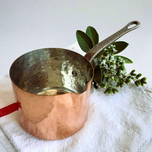 Copper Butter/Chocolate Pan with Pouring Lip from Tiggy & Pip - Just €69! Shop now at Tiggy and Pip