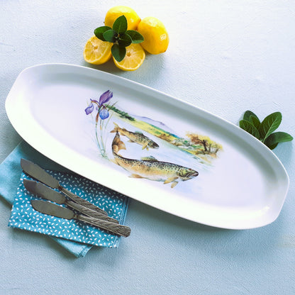 Extra Long Limoges Porcelain Trout Platter. from Tiggy & Pip - Just €175! Shop now at Tiggy and Pip