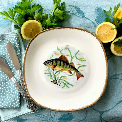 Six French Porcelain Fish Plates from Tiggy & Pip - Just €168! Shop now at Tiggy and Pip