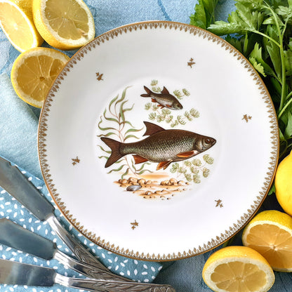 Six Limoges Porcelain Fish Plates from Tiggy & Pip - Just €156! Shop now at Tiggy and Pip