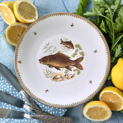 Six Limoges Porcelain Fish Plates from Tiggy & Pip - Just €156! Shop now at Tiggy and Pip