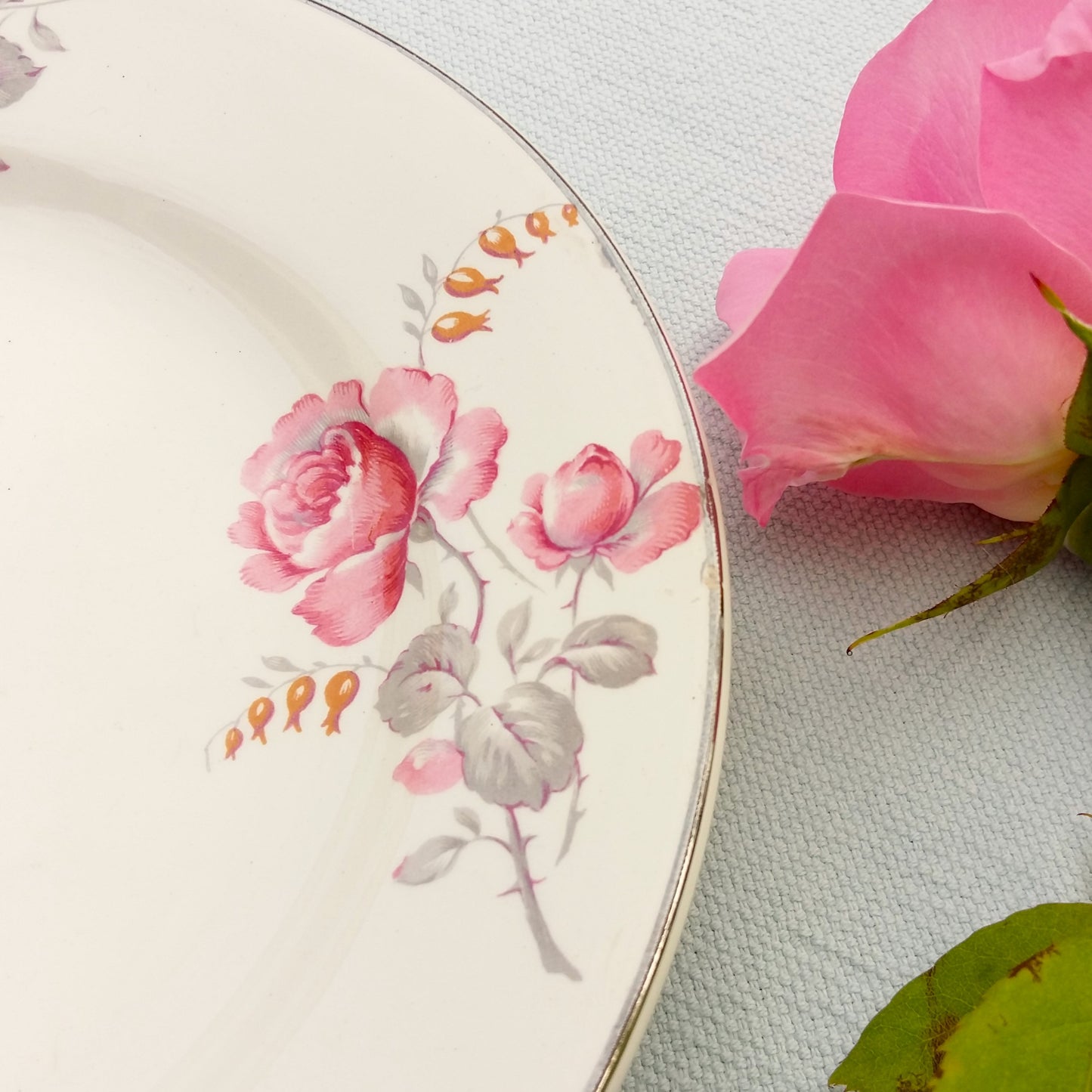 Four Vintage 1950s Floral Tea Plates from Tiggy & Pip - Just €79! Shop now at Tiggy and Pip