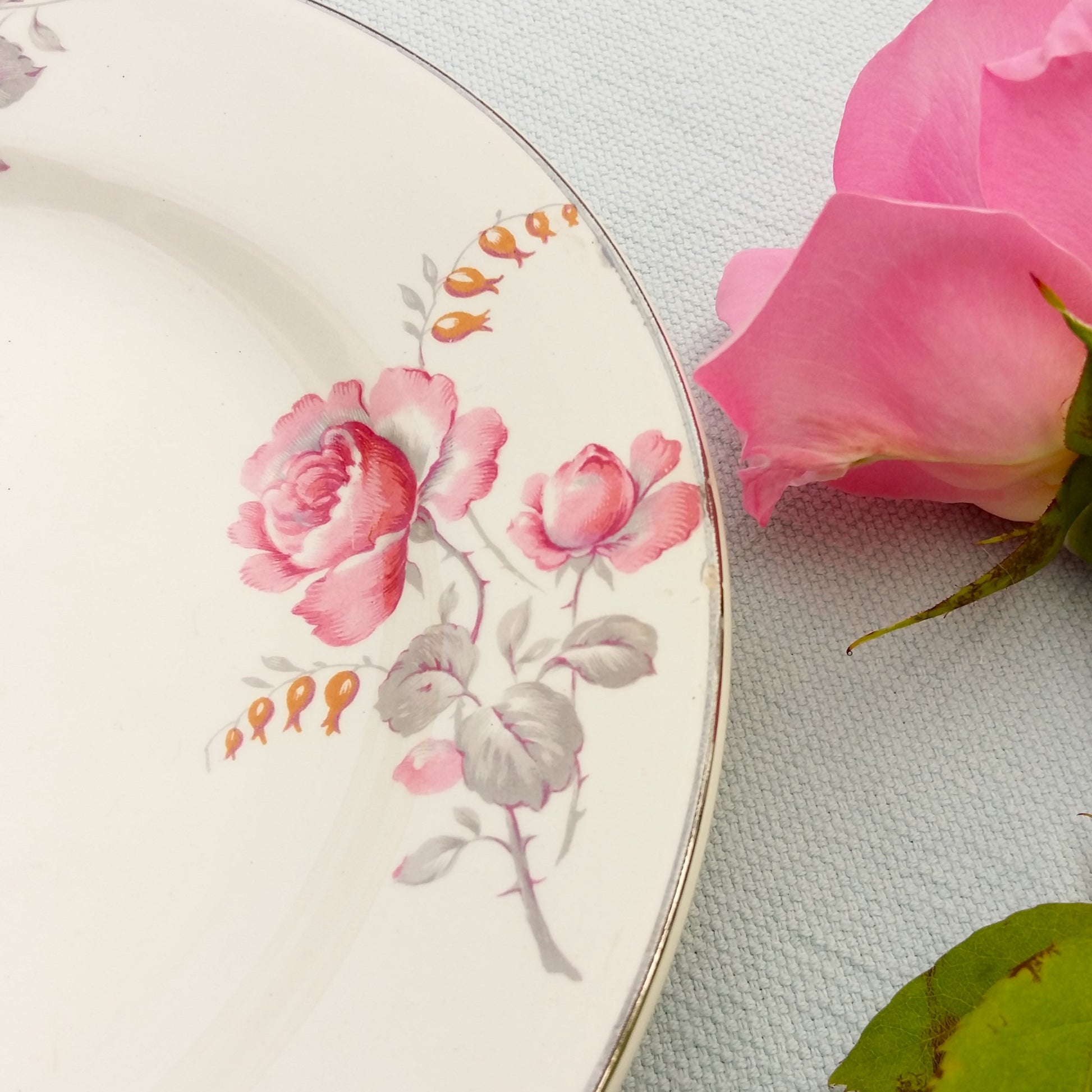 Four Vintage 1950s Floral Tea Plates from Tiggy & Pip - Just €79! Shop now at Tiggy and Pip