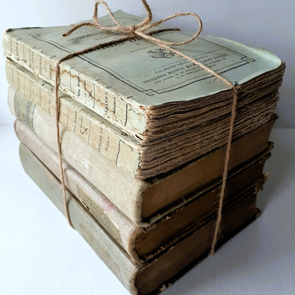 Antique, Duck Egg Blue/Grey French Book Stack from Tiggy & Pip - Just €140! Shop now at Tiggy and Pip