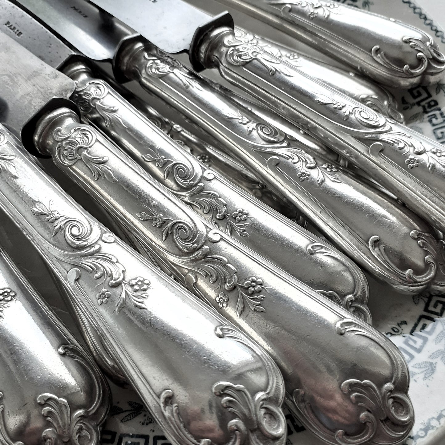 Twelve antique knives, stamped PARIS from Tiggy & Pip - Just €120! Shop now at Tiggy and Pip