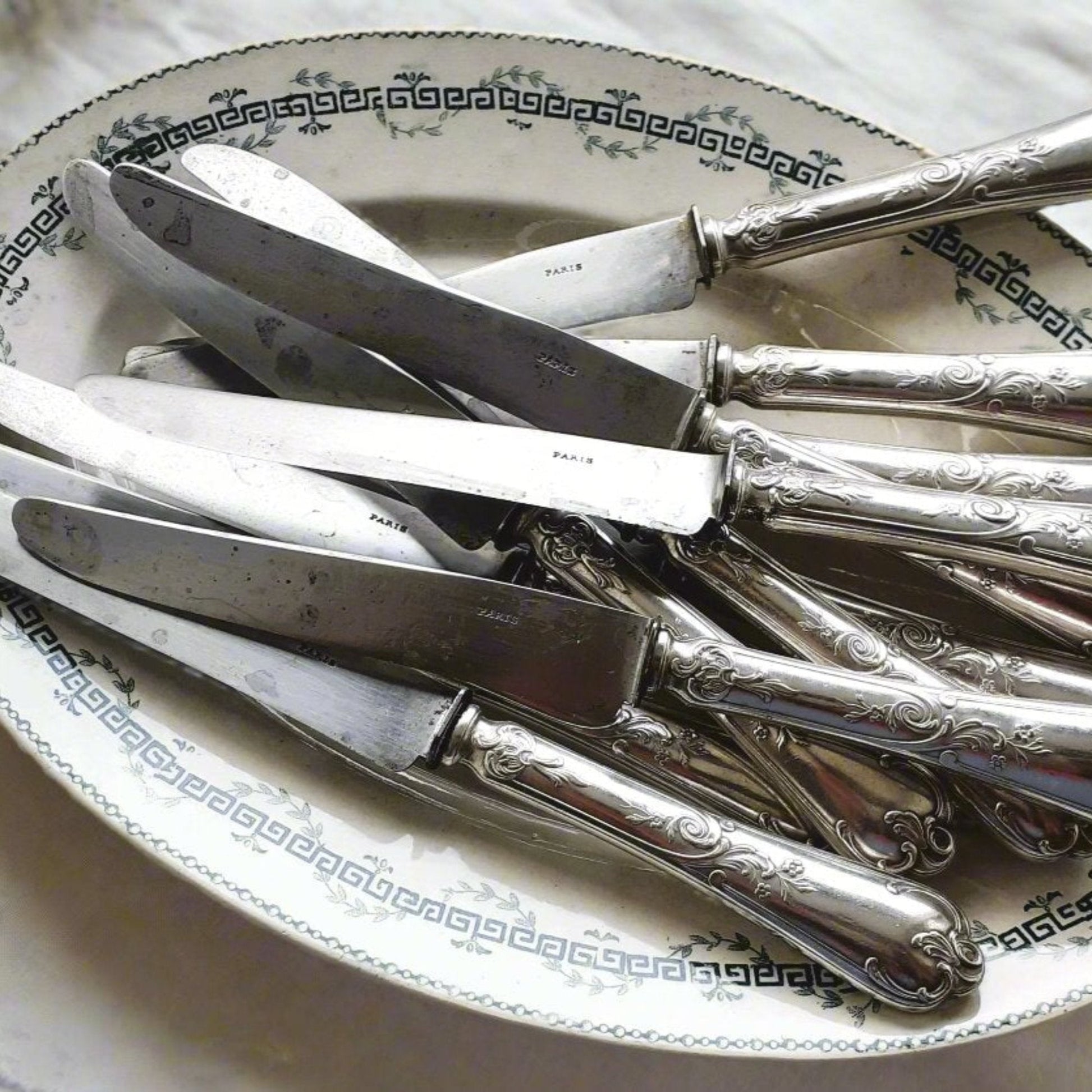 Twelve antique knives, stamped PARIS from Tiggy & Pip - Just €120! Shop now at Tiggy and Pip