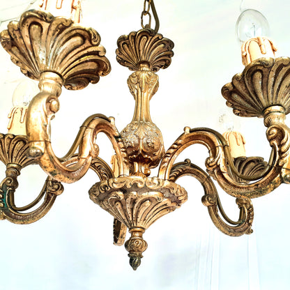 Antique, Heavy, Bronze 5 Arm Chandelier from Tiggy & Pip - Just €320! Shop now at Tiggy and Pip