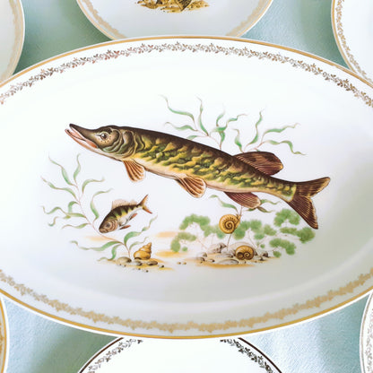 Limoges Dinnerware Set. Six Fish Plates and Platter from Tiggy & Pip - Just €220! Shop now at Tiggy and Pip