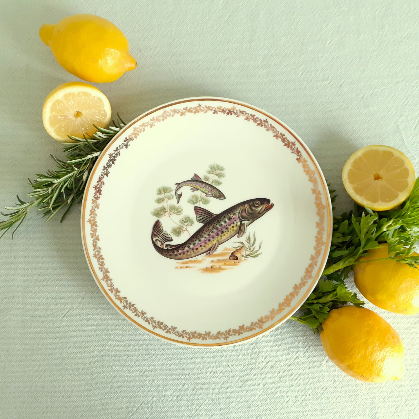 EIGHT Limoges Fish Plates and Platter from Tiggy & Pip - Just €225! Shop now at Tiggy and Pip