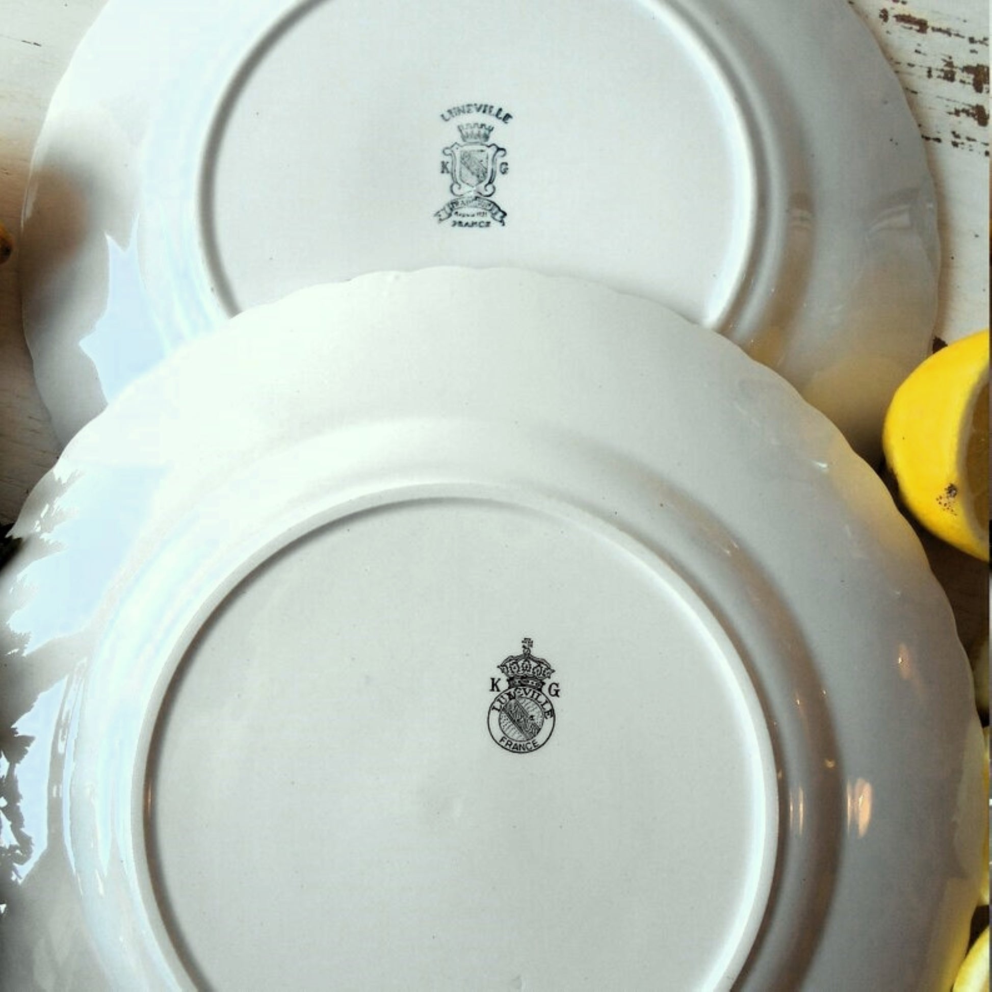 Six antique fish plates by Luneville, France from Tiggy & Pip - Just €168! Shop now at Tiggy and Pip