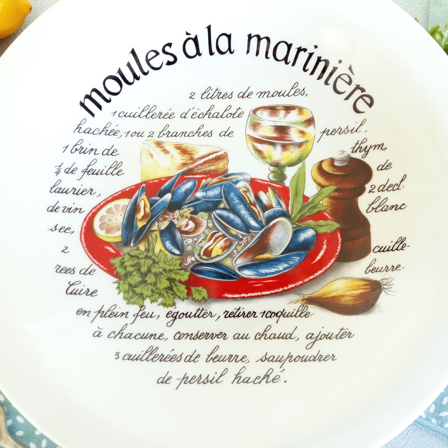 Six Plates for Moules with Large Serving Dish from Tiggy & Pip - Just €180! Shop now at Tiggy and Pip