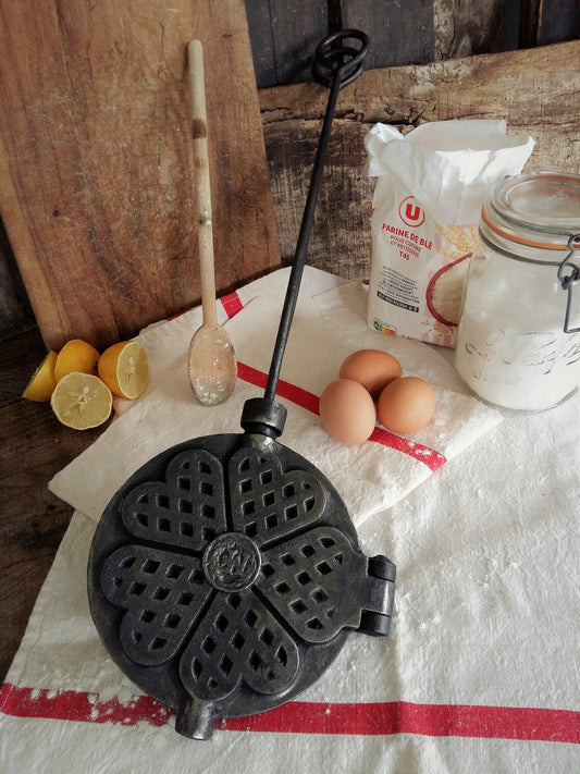 Antique Waffle Iron. Cast Iron Waffle Maker from Tiggy & Pip - Just €129! Shop now at Tiggy and Pip