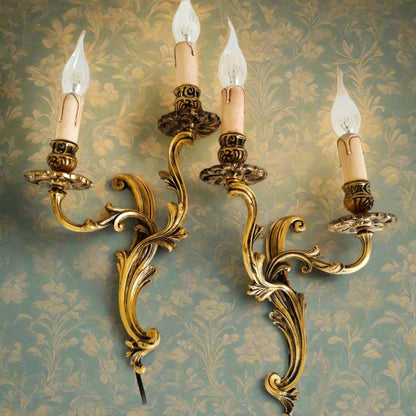 Pair of Heavy Bronze 2 Arm Wall Lights from Tiggy & Pip - Just €260! Shop now at Tiggy and Pip