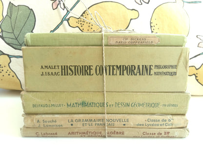 Lime Green Stack of French School Books. from Tiggy & Pip - Just €120! Shop now at Tiggy and Pip