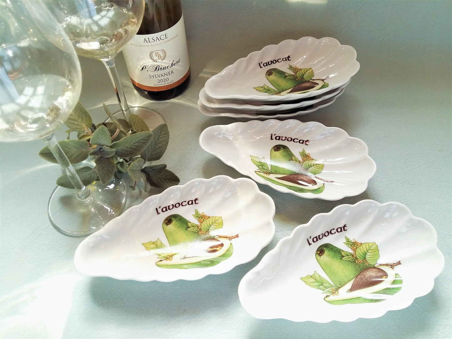 Set of SIX French Avocado Dishes. Guacamole/ Tapas Dishes. from Tiggy & Pip - Just €84! Shop now at Tiggy and Pip