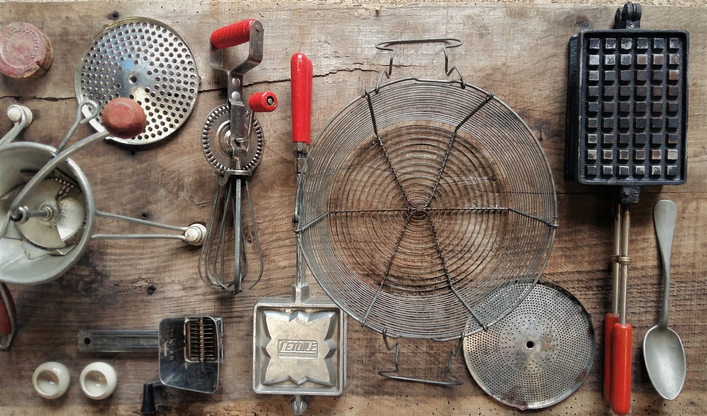 SIXTEEN Vintage Food Photography Props. from Tiggy & Pip - Just €156! Shop now at Tiggy and Pip