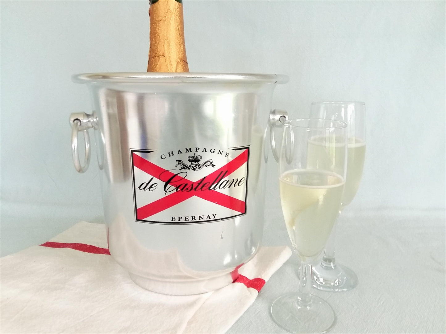 Vintage "Champagne de Castellane" Ice Bucket. from Tiggy & Pip - Just €65! Shop now at Tiggy and Pip