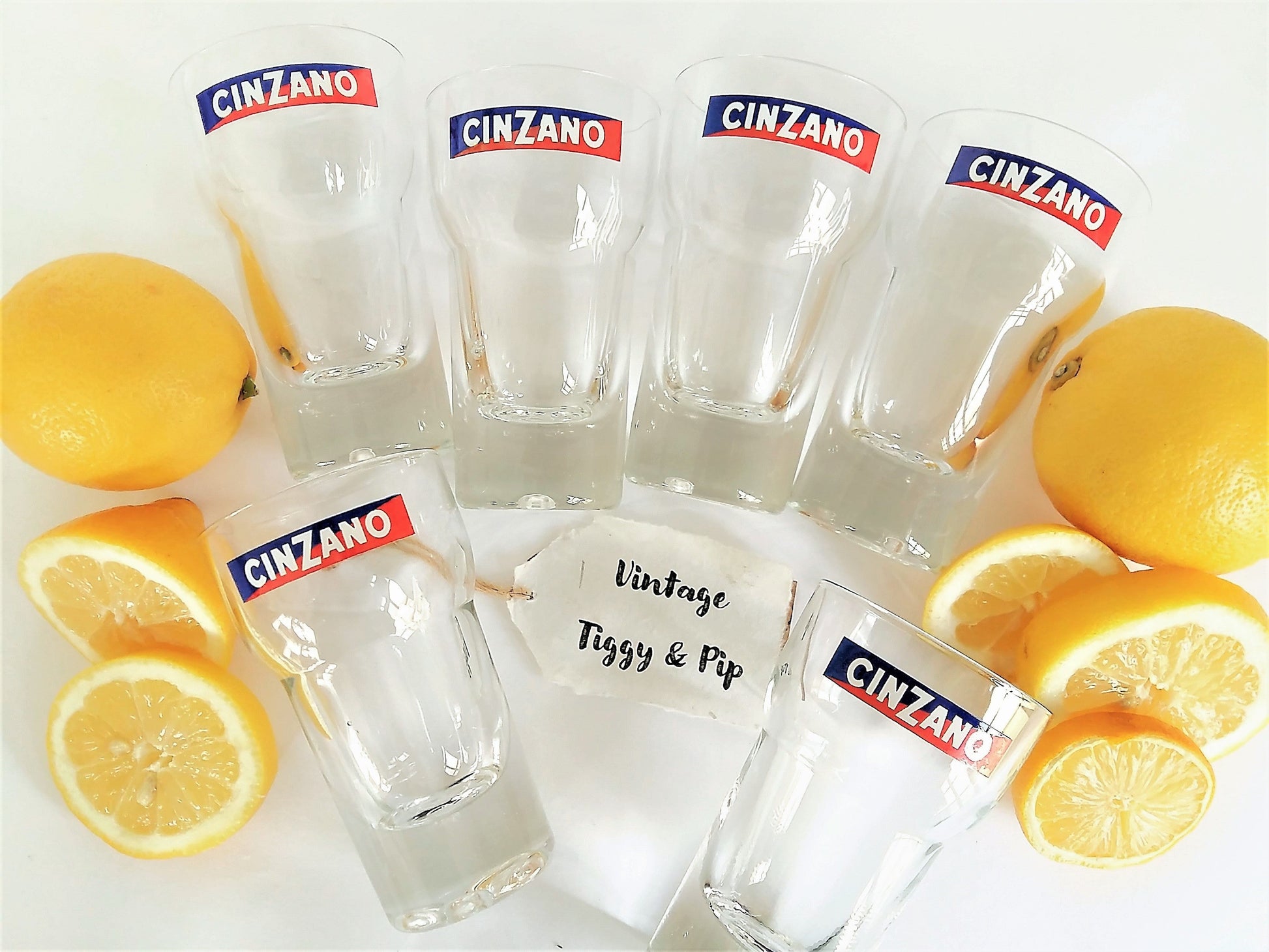 SIX Vintage CINZANO Glasses. from Tiggy and Pip - Just €99! Shop now at Tiggy and Pip