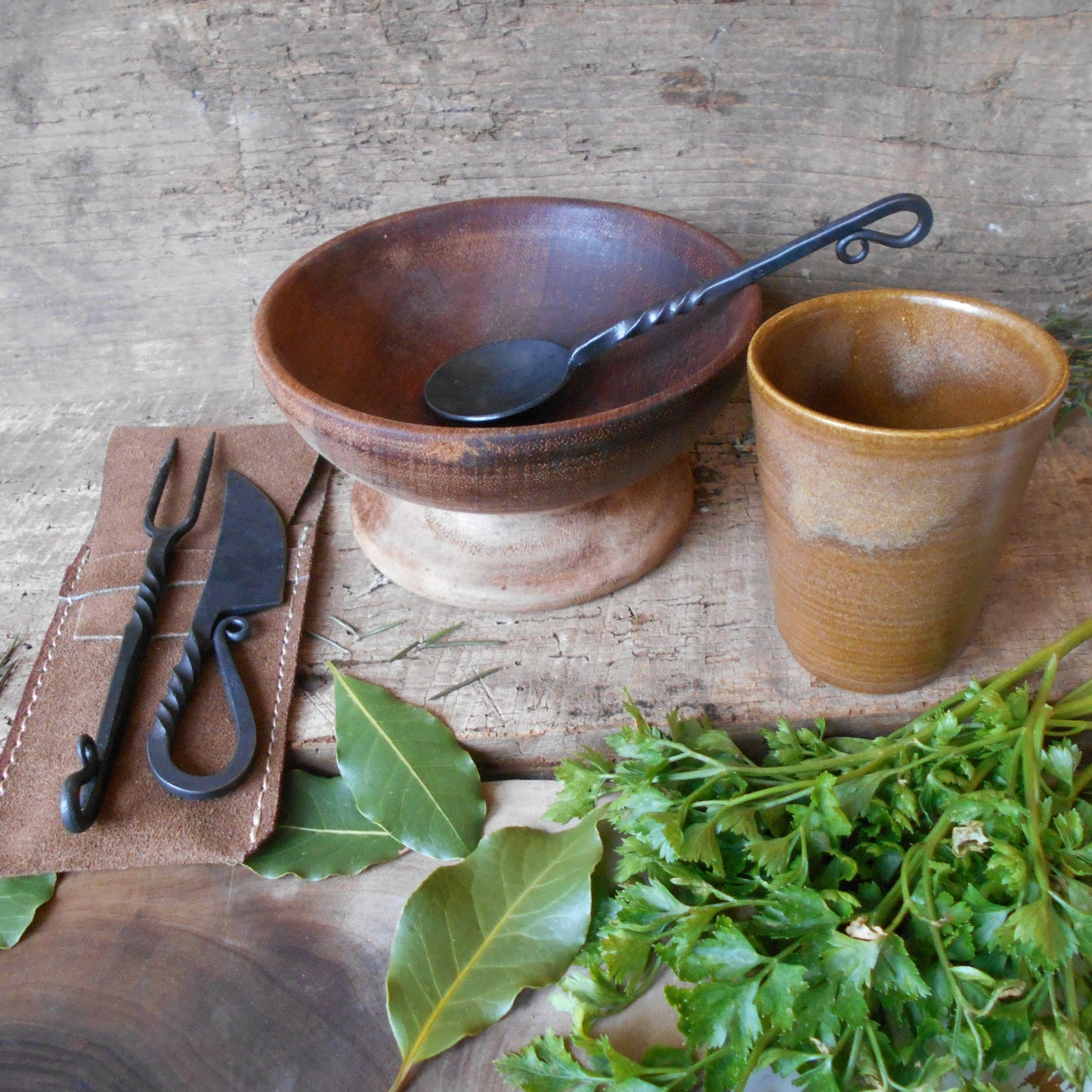 Six Stoneware Tumblers. Medieval Re-enactment Cups from Tiggy & Pip - Just €84! Shop now at Tiggy and Pip